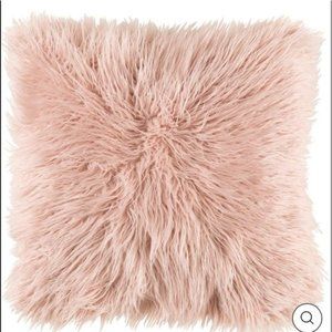 Kharaa Faux Fur Pillow in Blush